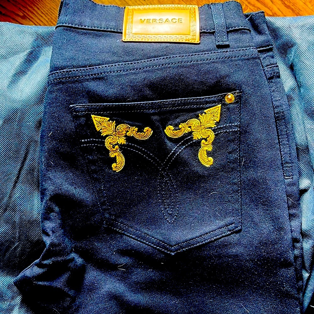 Versace Baroque Detail Jeans